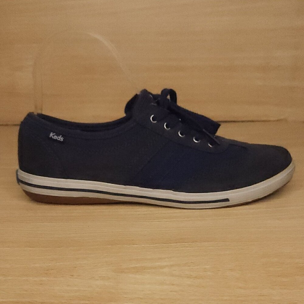 Keds Navy Blue Lace Up Mixed Material Sneakers 7